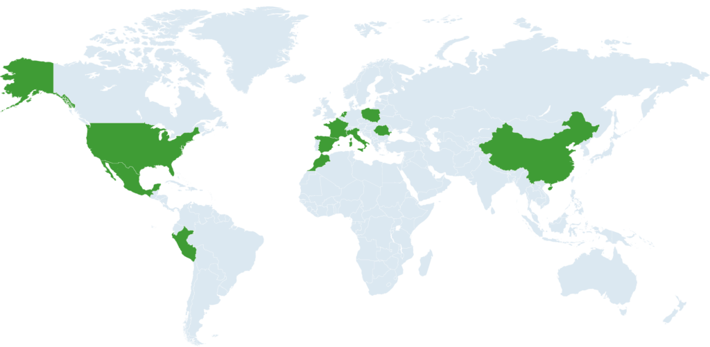 Agrodova worldwide locations map